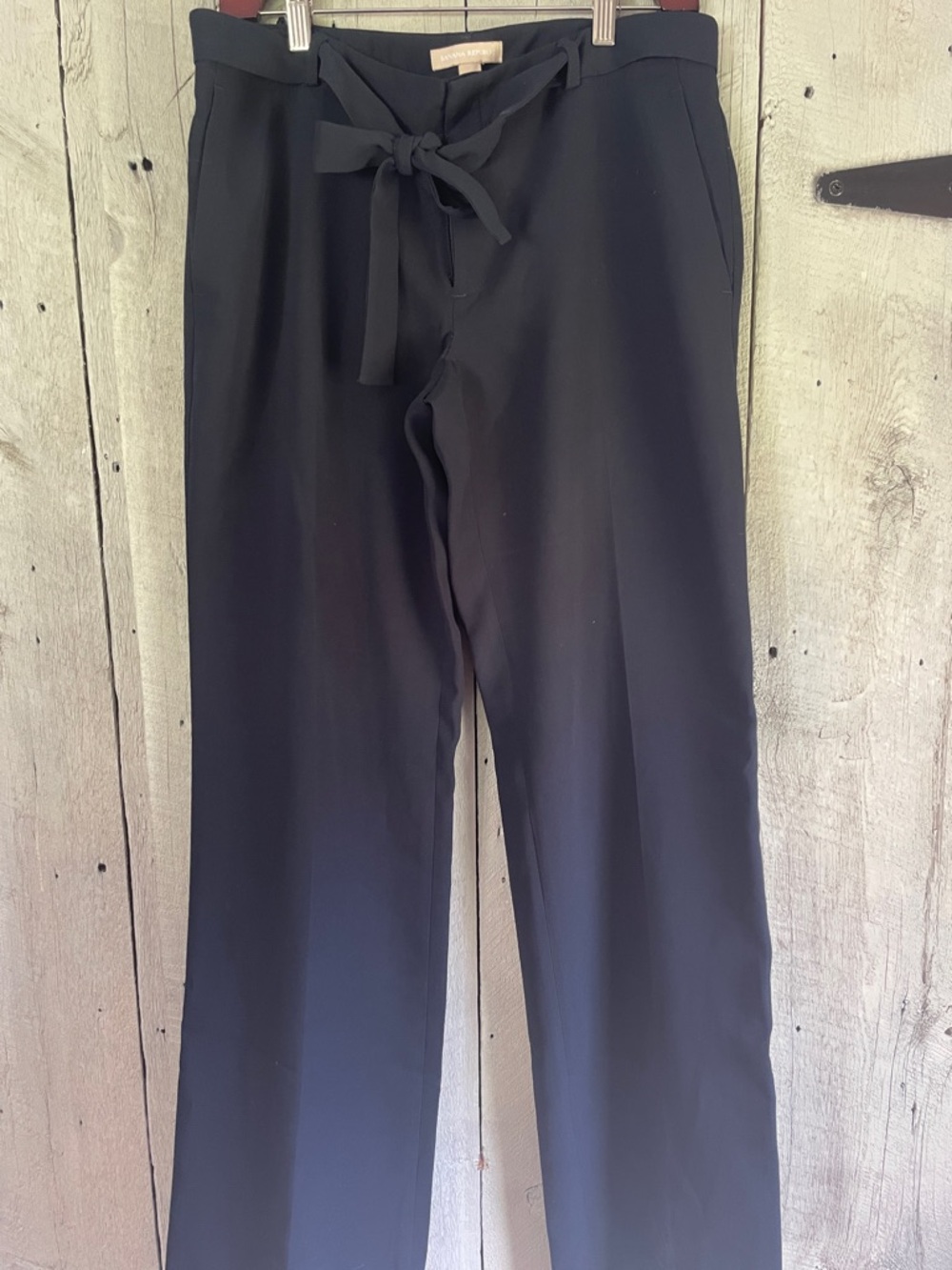 Banana Republic Navy Tie-Waist Dress Pants